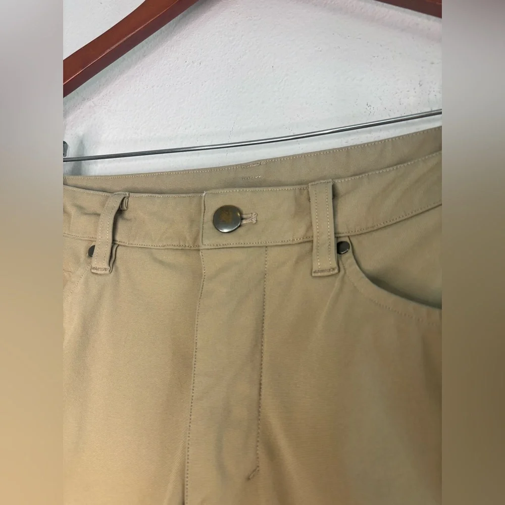 LULULEMON OLIVE GREEN ATHLETIC STYLE TROUSER PANTS SZ 31